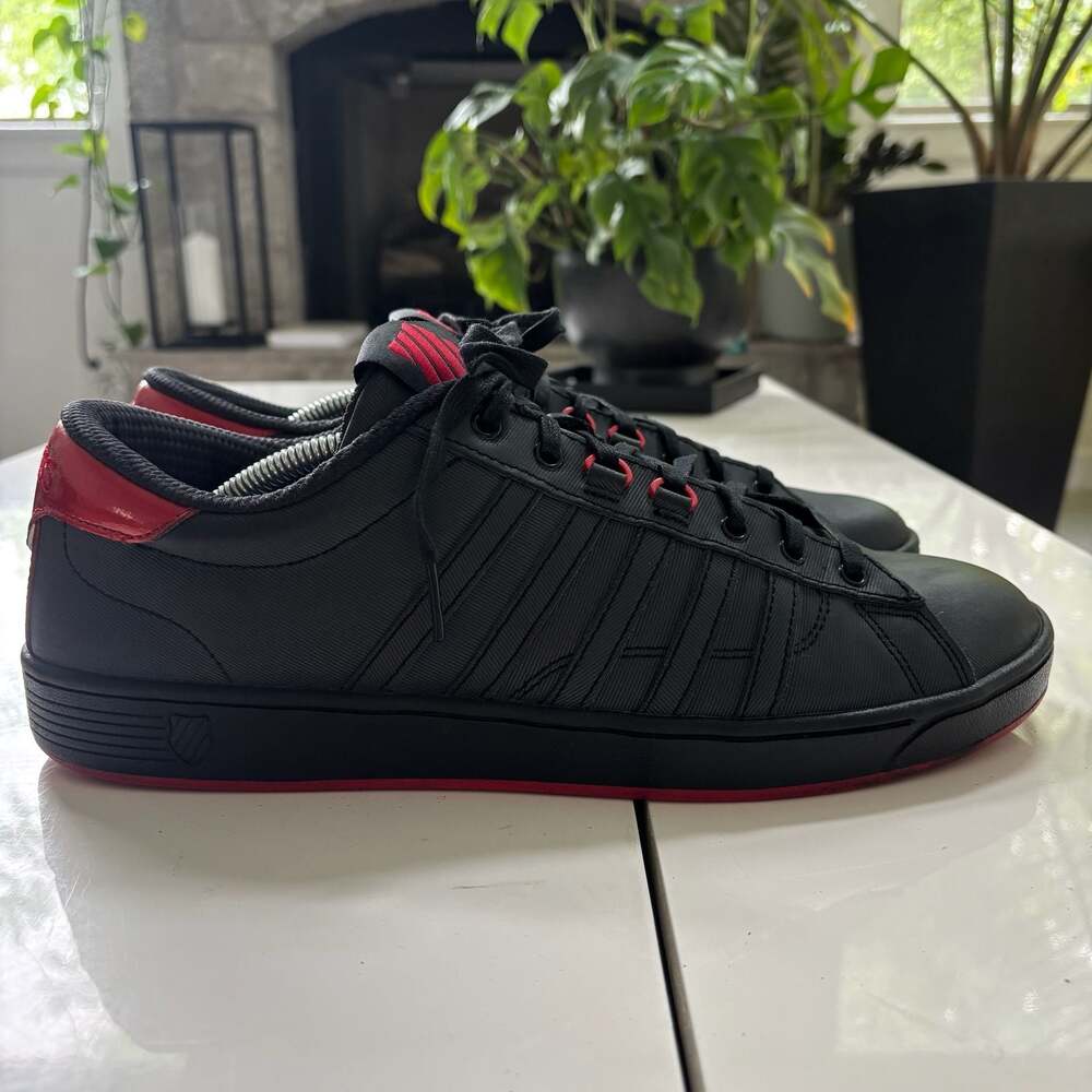 K-Swiss Court Pro II Low Men's Sneakers Black Red Size 12